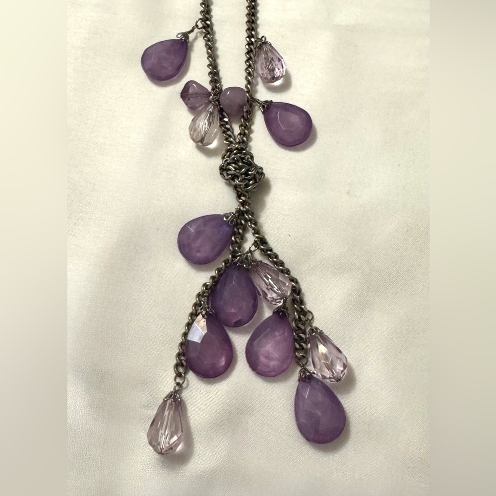 Purple Crystal Necklace 
*4 for $30